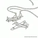 dog tags attached to chain and p47 thunderbolt  tattoo design idea