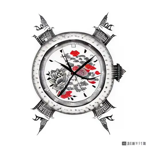 reloj con frases tattoo design idea