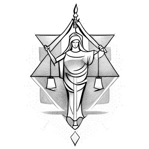 Lady Justice tattoo design idea