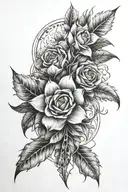 growing from a rubbled past, strength, resilience, self growth tattoo design idea