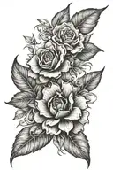 growing from a rubbled past, strength, resilience, self growth tattoo design idea