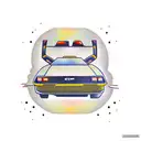 delorean car  tattoo design idea