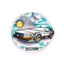 delorean car  tattoo design idea