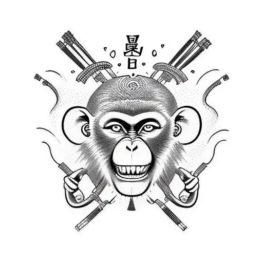 monkey see monkey do tattoo design idea