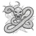 metallica snake tattoo design idea