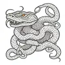 metallica snake tattoo design idea