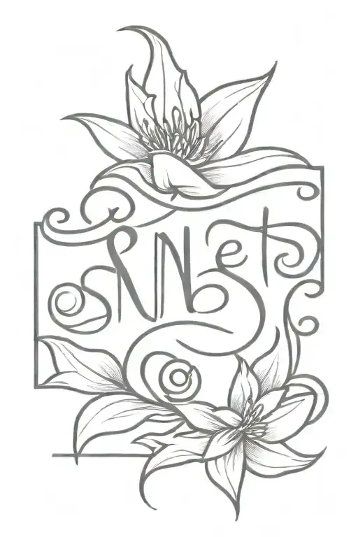 Rest In peace Sunny Dhesi, in a rolled up script design tattoo design idea