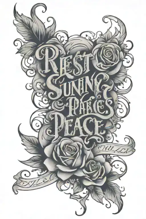 Rest In Peace Sunny Dhesi In a rolled script tattoo tattoo design idea