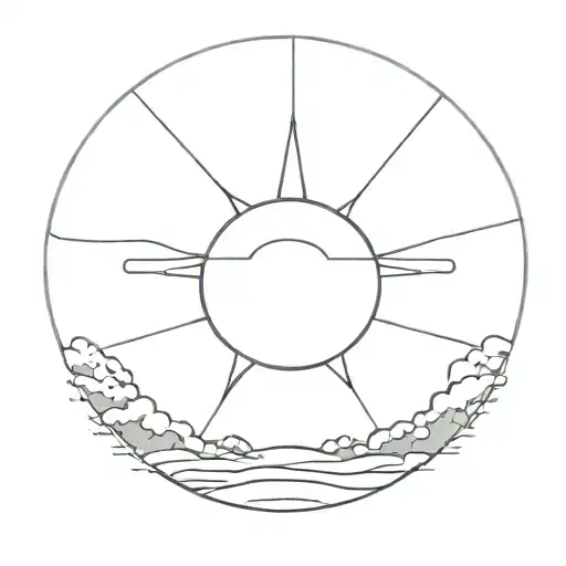 An image that contrasts light and dark, like a sun breaking through dark clouds or a room half in shadow with a beam of  tattoo design idea