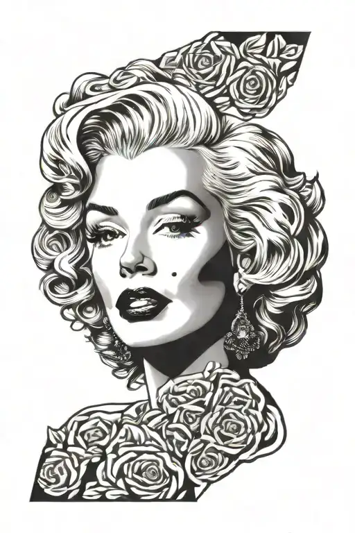 marilyn monroe turning tattoo design idea