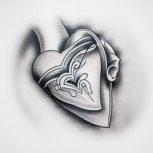 Crying Heart tattoo design idea