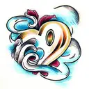 Crying Heart tattoo design idea