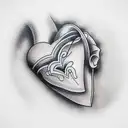 Crying Heart tattoo design idea