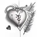 Crying Heart tattoo design idea