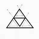 Triangle tattoo design idea