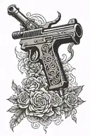 uzi instead tattoo design idea