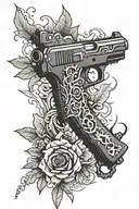 uzi instead tattoo design idea