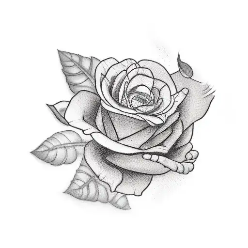 a woman enjoying sexually and a man's hand choking her tattoo design idea