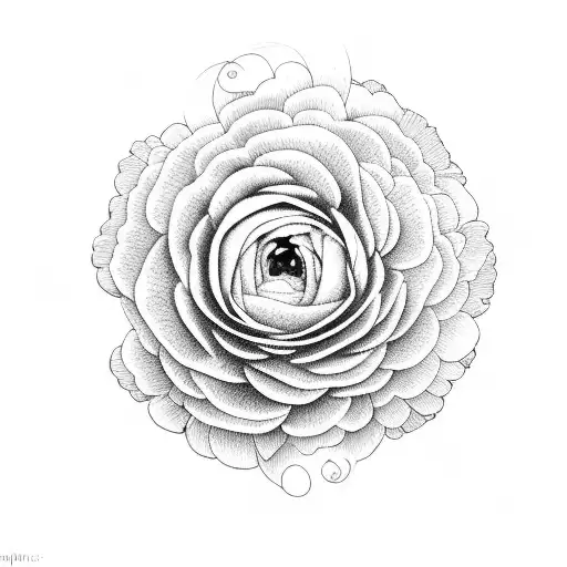 ranunculus tattoo design idea