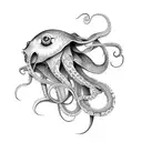 squid tattoo design idea