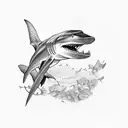 hammerhead shark tattoo design idea