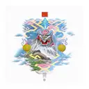 Four Guardian of china tattoo design idea