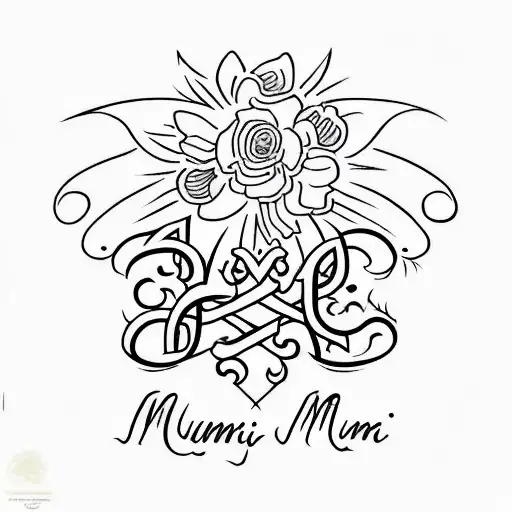 Design a tatoo for my mum that passed away. Her name is Charmaine. Initials are T.C. She was a devoted Christian tattoo design idea
