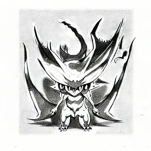 pokemon demon tattoo design idea