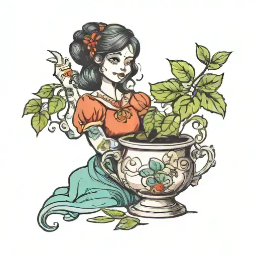 isabella and a pot of basil tattoo design idea