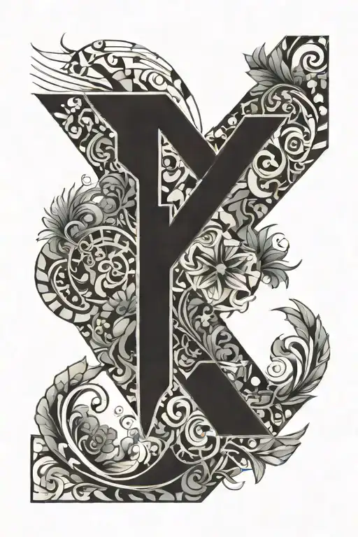 love with two alphabet J tattoo design idea