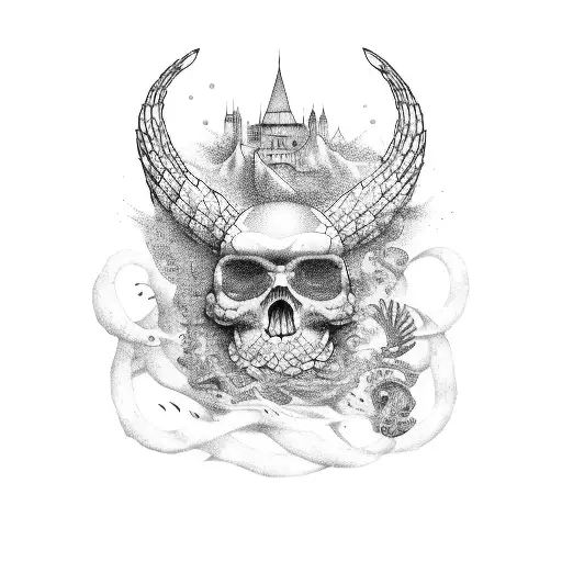 fundo do mar tattoo design idea