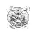 fundo do mar tattoo design idea