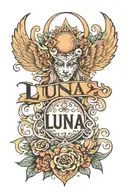 Luna name tattoo design idea