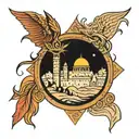 jerusalem one liner simple tattoo tattoo design idea