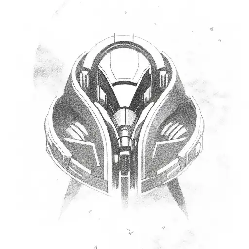 mass effect n7 with wings tattoo design idea