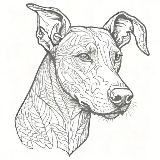 doberman dog tattoo design idea