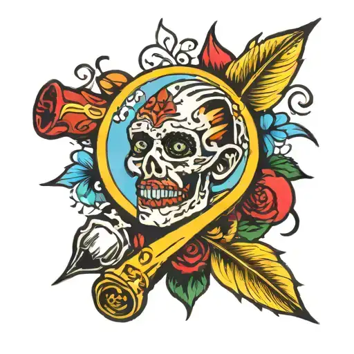 a drug tattoo design idea