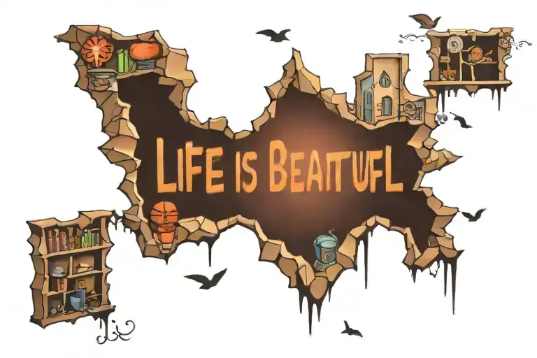 life is beautiful tattoo design idea