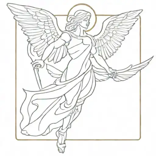 archangel uriel tattoo design idea