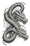 dragon coiled tattoo design idea