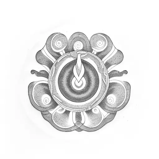 Fiddlehead fern minimalist tattoo design idea