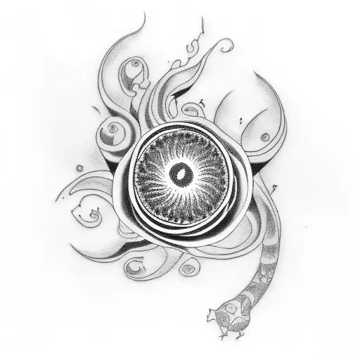 Fiddlehead minimalist tattoo design idea