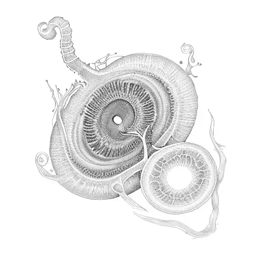 Fiddlehead fern minimalist tattoo design idea