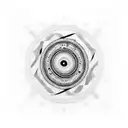 Fiddlehead minimalist tattoo design idea