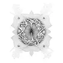 Fiddlehead fern tattoo design idea