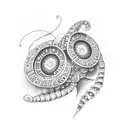 Fiddlehead fern tattoo design idea