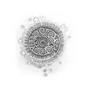 Fiddlehead fern tattoo design idea