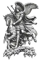 saint micheal  tattoo design idea