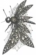 mandala dragonfly tattoo design idea