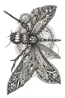 mandala dragonfly tattoo design idea